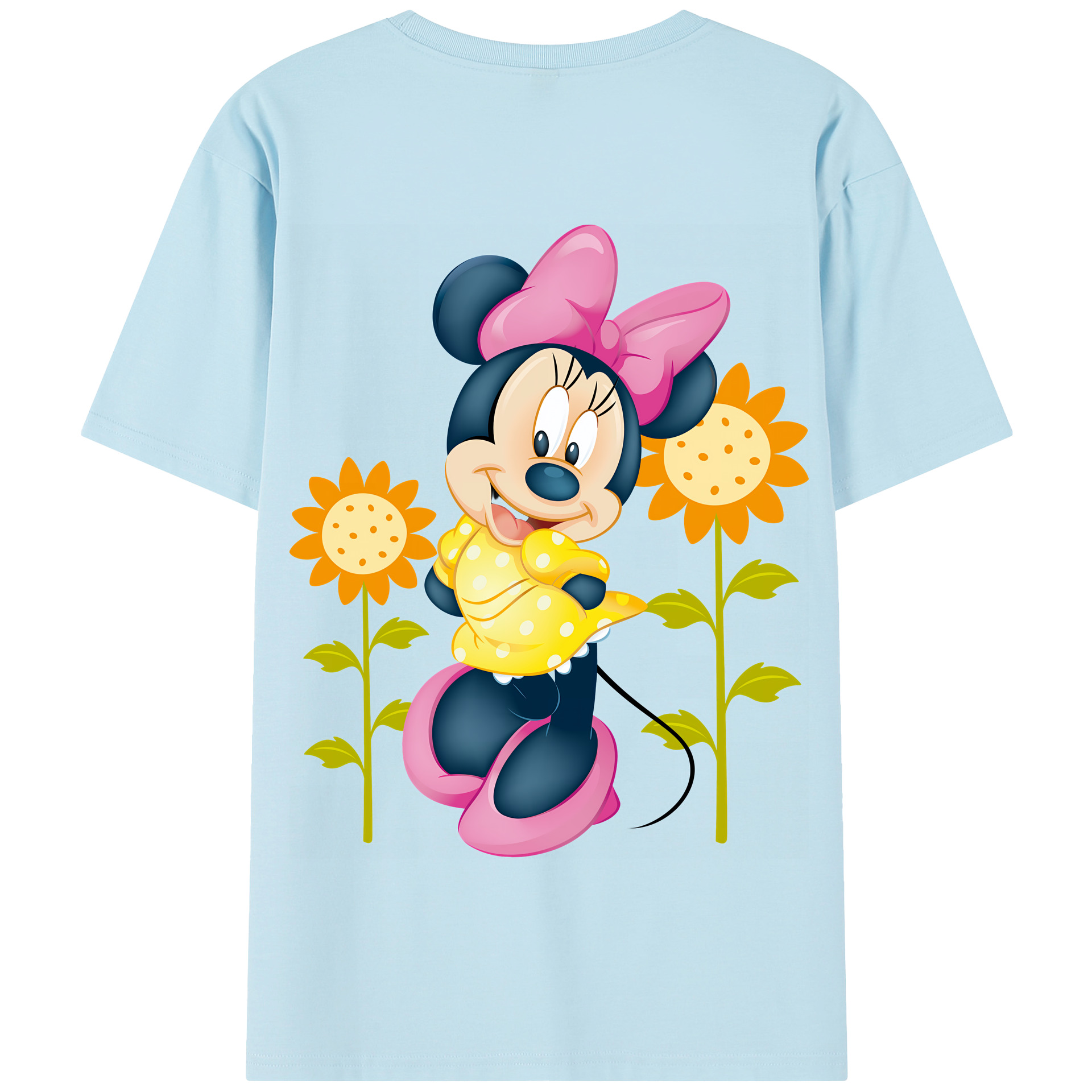 （画像用） ミッキーマウス Mickey Mouse 綿100％半袖Tシャツ（背面プリント）